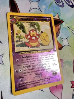 Pokemon Slowking 14/18 Southern Islands Reverse Holo Vintage Card LP WITH SWIRL - Image 2