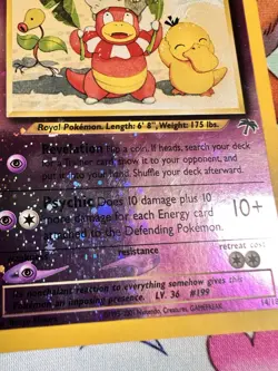Pokemon Slowking 14/18 Southern Islands Reverse Holo Vintage Card LP WITH SWIRL - Image 4