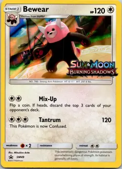 Bewear - SM49 - Pokemon Sun & Moon Promo Prerelease Holo Rare Card - Image 1