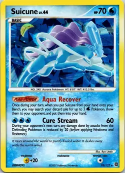 Suicune - 19/132 - Pokemon Secret Wonders Holo Card Cracked Ice Promo LP - Image 1