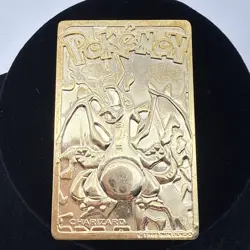 Vintage Pokemon Limited Edition 1999 Charizard 23K Gold Plated Trading Card BK - Image 1