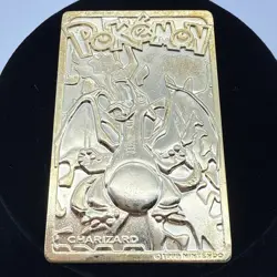 Vintage Pokemon Limited Edition 1999 Charizard 23K Gold Plated Trading Card BK - Image 2