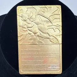 Vintage Pokemon Limited Edition 1999 Charizard 23K Gold Plated Trading Card BK - Image 5