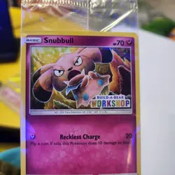 Build a Bear Pokemon Card Snubbull Promo Trading Card TCG SEALED NEW - Image 1