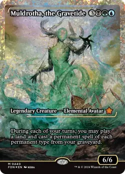 Magic MTG Foundations Showcase Fracture FOIL Muldrotha, the Gravetide 0440 NEAR - Image 1