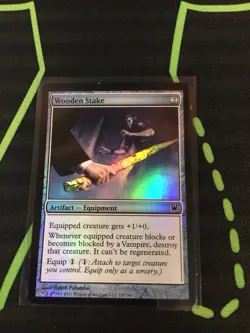 MTG Magic The Gathering Wooden Stake Foil Artifact Vampire Commander - Image 1