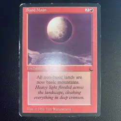 English - MTG Blood Moon - HP - Vintage The Dark (1994) - Image 1