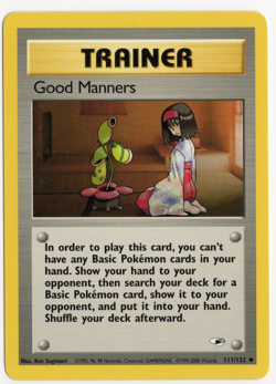 Good Manners 111/132 Gym Heroes Pokemon Card - Image 1