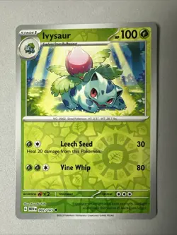 Pokemon TCG * Scarlet & Violet 151 * 002/165 Ivysaur U * REVERSE HOLO * NM - Image 1