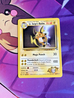 Lt. Surge's Raichu - 28/132 [Gym Heroes] Pokemon TCG - Unlimited RARE - NM - Image 1