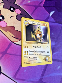 Lt. Surge's Raichu - 28/132 [Gym Heroes] Pokemon TCG - Unlimited RARE - NM - Image 2