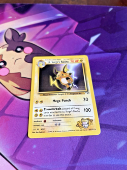 Lt. Surge's Raichu - 28/132 [Gym Heroes] Pokemon TCG - Unlimited RARE - NM - Image 3