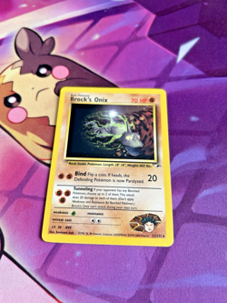 Brock's Onix - 21/132 [Gym Heroes] Pokemon TCG - Regular RARE - Vintage - NM - Image 3
