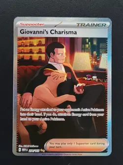 Giovanni's Charisma 204/165 MEW 151 Special Illustration Rare Pokemon TCG NM - Image 1