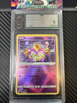 OG Grading MINT 9 Radiant Alakazam 059/195 Silver Tempest Holo Rare Pokemon - Image 1