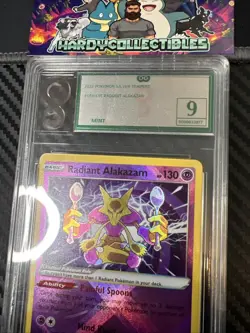 OG Grading MINT 9 Radiant Alakazam 059/195 Silver Tempest Holo Rare Pokemon - Image 2