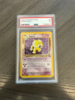 PSA 1 Hypno Holo 1999 Pokemon Fossil 8/62 Population 14 - Image 1