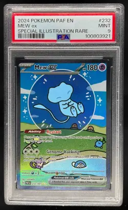 2024 Pokemon S&V Paldean Fate Mew ex SIR PSA 9 Mint #232/091 Bubble Mew - Image 1