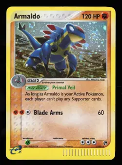 Armaldo Pokemon TCG 1/100 EX Sandstorm E-Reader Series LP SWIRL - Image 1