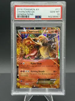 2016 POKEMON XY GENERATIONS #11 CHARIZARD EX PSA 10 - Image 1
