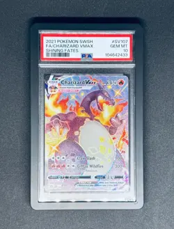 2021 Pokemon Charizard VMAX Shining Fates Full Art No. SV107 - PSA 10 - Image 1