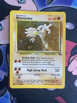 Hitmonlee Holo #7 - Fossil Unlimited Edition - Pokemon TCG [MP] - Image 1