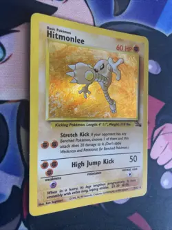 Hitmonlee Holo #7 - Fossil Unlimited Edition - Pokemon TCG [MP] - Image 2