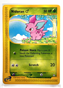 Nidoran Male 96/147 Pokemon Card 2002 e-series Aquapolis LP - Image 1