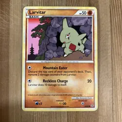 Larvitar 50/95 Unleashed MP Pokemon Card - Image 1