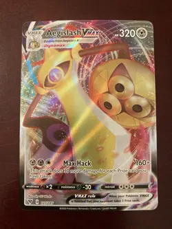 Aegislash VMAX 127/185 Sword & Shield Vivid Voltage Holo Rare Pokemon TCG Card - Image 1