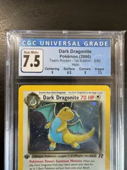 Dark Dragonite 5/82 Holo Rare 1st Edition Team Rocket Pokemon Card CGC 7.5 - Image 2