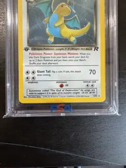Dark Dragonite 5/82 Holo Rare 1st Edition Team Rocket Pokemon Card CGC 7.5 - Image 3