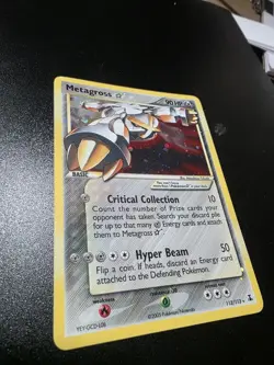 Pokemon Metagross Gold Star Delta Species 113/113 Shiny Holo Secret Rare Card - Image 1