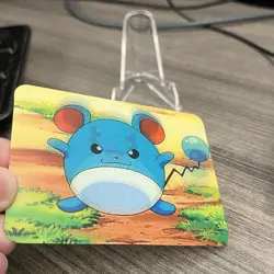1998 Pokemon Marill 3D Lenticular Promo Card Viz Video Pioneer PIKA-0029D/DVD - Image 4