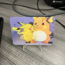 Pokemon Pikachu Raichu 3D Lenticular Promo Card Viz Video Pioneer PIKA-0030D/DVD - Image 1