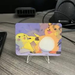 Pokemon Pikachu Raichu 3D Lenticular Promo Card Viz Video Pioneer PIKA-0030D/DVD - Image 2