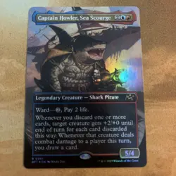 MTG Captain Howler, Sea Scourge BORDERLESS FOIL Aetherdrift 0361 NM - Image 1