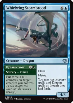 Whirlwing Stormbrood 0234 MTG Tarkir: Dragonstorm Uncommon NP - Image 1