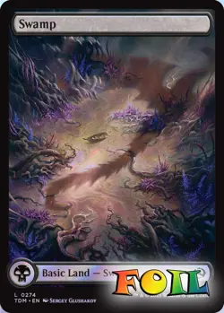 Swamp 0274 0274 MTG Tarkir: Dragonstorm Land NP Foil - Image 1