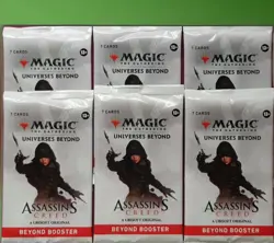 Magic The Gathering 6x ASSASSIN'S CREED BEYOND New Sealed Booster Packs MTG - Image 1