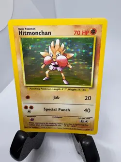 Pokemon TCG Hitmonchan 7/102 Holo Rare Base Set Lightly Played good condition - Image 2