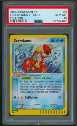 Pokemon EX Dragon Crawdaunt Holo 3/97 PSA 10 - Image 1