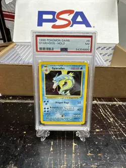 Pokemon 1999 Base Set Gyarados Holo #6/102 PSA 7 - Image 1