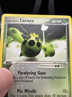 Pokemon Team Aqua's Cacnea 24/95 Team Magma vs Team Aqua Regular LP - Image 2