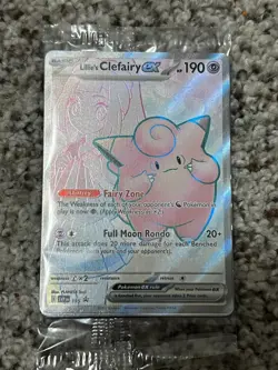 Pokemon SEALED Lillie’s Clefairy EX 195 Black Star Promo + Lillie's Pearl - Image 1