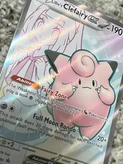 Pokemon SEALED Lillie’s Clefairy EX 195 Black Star Promo + Lillie's Pearl - Image 3