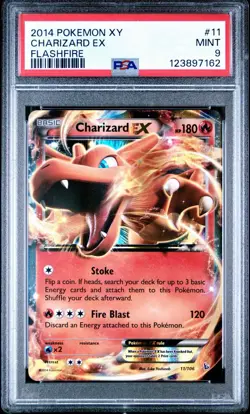 Pokemon 2014 XY Flashfire 11/106 Ultra Rare Holo Charizard EX PSA 9 Mint - Image 1