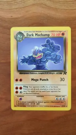 Dark Machamp 27/82 Team Rocket Regular Rare Pokemon TCF Vintage - Image 3