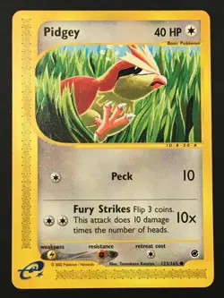 Pokemon TCG Pidgey 123/165 Regular Common Expedition Base Set MP - Image 1