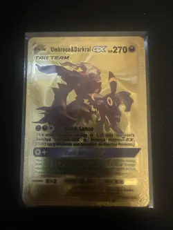 Pokemon - Umbreon & Darkrai GX - Tag Team - Gold Foil - Fan Art - Image 1